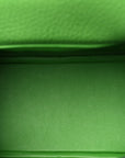 Taurillon Clemence Mini Lindy 20 Vert Yucca