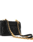 Calfskin Cannage Small Caro Bag Black