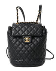 Calfskin Quilted Mini Urban Spirit Backpack Black