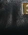 Lambskin Quilted Mini Rectangular Flap Black