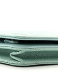 Caviar Quilted Boy Wallet On Chain WOC Light Blue