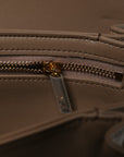 Shiny Calfskin Medium Triomphe Smoked Brown
