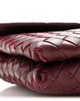 Nappa Intrecciato Knot Lock Top Handle Crossbody Bag Barolo