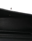 Lambskin Quilted Mini Rectangular Flap Black