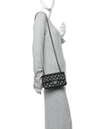 Lambskin Quilted Mini Rectangular Flap Black