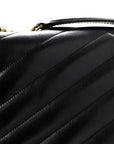 Lambskin Quilted Monogram Large Loulou Black