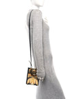 X VERSACE Vitello King Catalan Mirror Plexiglass Fendace FF Baroque Logo Mini FNDI Sunshine Shopper Tote Black Gold