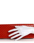Patent MicroGCCIssima Small Broadway Clutch Red