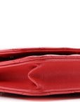 Caviar Quilted Wallet on Chain WOC Red