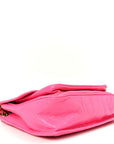 Crinkled Calfskin Matelasse Monogram Medium Niki Chain Satchel Rose Glow