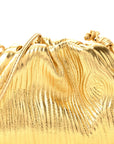Metallic Bark Calfskin The Mini Pouch Gold