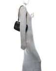 Calfskin Matelasse Mini GG Marmont Shoulder Bag Black