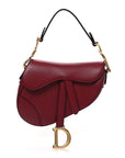 Calfskin Mini Saddle Bag Red