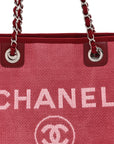 Canvas Mini Deauville Tote Red