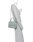 Lambskin Quilted Small Trendy CC Flap Dual Handle Bag Light Grey