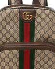 GG Supreme Monogram Medium Ophidia Day Backpack Brown