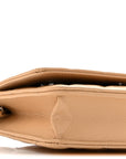 Caviar Quilted Wallet On Chain WOC Beige