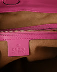 GG Supreme Monogram Linea A Foldover Tote Beige Hibiscus Red New Rosette