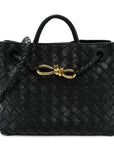 Nappa Intrecciato Small Andiamo Shoulder Bag Black