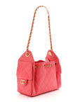 Caviar Quilted Mini CHNL 25 Handbag Coral