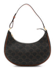 Triomphe Canvas Calfskin Ava Shoulder Bag Tan