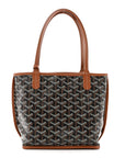 Goyardine Reversible Mini Anjou Black Gold