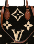 Shearling Monogram Giant Teddy Onthego GM Black White