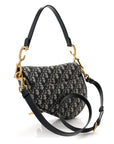 Oblique Saddle Bag With Strap Blue