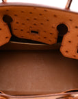 Ostrich Birkin 30 Cognac
