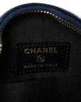 Caviar Quilted Round Filigree Crossbody Navy Black