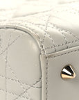 Lambskin Cannage Medium Lady D1OR Grey