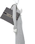 Oblique Large Book Tote Blue Multicolor