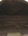 Oblique Saddle Triple Pouch Green