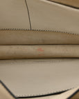 Calfskin J'AD1OR Chain Flap Bag Off White