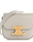 Shiny Calfskin Mini Triomphe Chalk