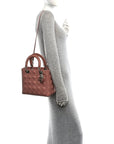 Lambskin Cannage Medium Lady D1OR Bois de Rose