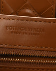 Suede Intrecciato Small Andiamo Shoulder Bag Amber