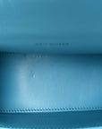 Strass Suede Hourglass Top Handle Bag XS Light Blue