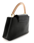 Taurillon Capucines MM Black Beige Red