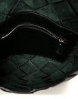 Grained Calfskin Intreccio Small Diago Crossbody Bag Black