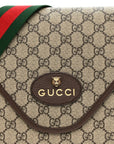 GG Supreme Monogram Web Medium Neo Vintage Flap Messenger Bag Beige New Acero