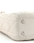 Lambskin Cannage Mini Lady D1OR White