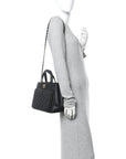 Caviar Quilted Small Business Affinity Shopping Bag Black