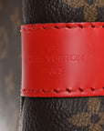 Calfskin Monogram Keepall Bandouliere 50 Coquelicot