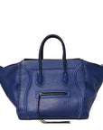 Grained Calfskin Medium Phantom Luggage Indigo