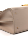 Grain de Poudre Medium Classic Monogram Cassandra Top Handle Dark Beige