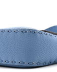 Cuoio Roma Sellerissima Nappa Sintetica Tape Stitch Baguette Placca Placca Argento Blue