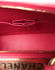 Lambskin Quilted Small Trendy CC Bowling Bag Pink