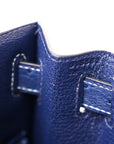 Ostrich Horseshoe Kelly Sellier 28 Bleu Iris