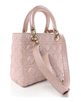 Pearly Lambskin Cannage Medium Lady D1OR Lotus